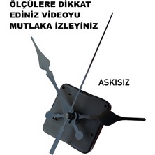 Cnr Shop Saat Mekanizması, 14 mm Şaft Boyu Saat Makinesi Sessiz Çalışır Akrep-Yelkovan-Saniye-(Askısız)