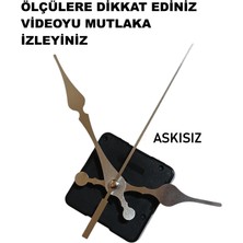 Cnr Shop Saat Mekanizması, 14 mm Şaft Boyu Saat Makinesi Sessiz Çalışır Akrep-Yelkovan-Saniye-(Askısız)