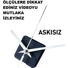 Cnr Shop Saat Mekanizması, 14 mm Şaft Boyu Saat Makinesi Sessiz Çalışır Akrep-Yelkovan-Saniye-(Askısız)