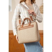Just Polo Unisex Monogram Kumaş Laptop ve Evrak Çantası 2206