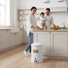 PremiumPort 16 Litre Metal Pedallı Çöp Kovası, Renkli ve Paslanmaz, Kovasız