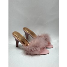 mee looa'n collection Tüylü Gelin Çeyiz Terliği