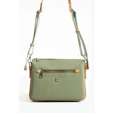 Just Polo Günlük Kombinlere Uygun Kadın Yeşil Taba Omuz Çantası Shopper
