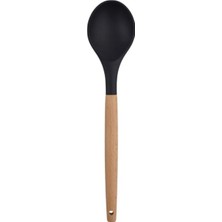 Siyah Bambu Silikon Kaşık