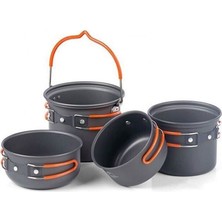 Özbience Ultralight 4’ü 1 Arada Kamp Yemek Pişirme Seti, 2-3 Kişilik