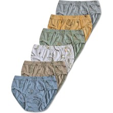 Panfilia %100 Pamuk Erkek Çocuk Külot 6'lı Set / Slip / Iç Çamaşır