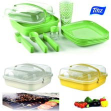 Özbience Çocuklar Için Renkli 32 Parça Piknik Seti, Eğlenceli ve Şık Tasarım