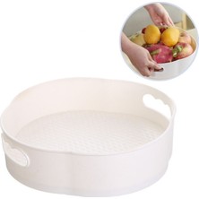 Die Grup 360 Derece Dönebilen Mekanizmalı Yuvarlak Tepsi Formlu Sunum ve Servis Organizer Tablası (5