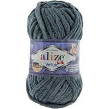 Alize Velluto Kadife Ip Koyu Gri 5 Adet Colar : 87