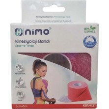 Montreal Nimo Kinesiyoloji Bandı 5CMX5M Kırmızı ( 3 Adet )