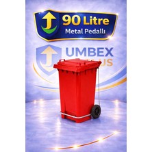 PremiumPort Sağlıklı ve Dayanıklı 90L Plastik Tıbbi Atık Çöp Kutusu, Pedallı ve Isıya Dayanıklı