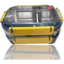 Özbience Iki Katlı Paslanmaz Çelik Kolay Kilitli Yemek Kabı, Pratik ve Şık Tasarım