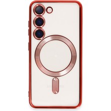 Newface Muratech New  Galaxy S23 Kılıf Kross Magneticsafe Kapak - Kırmızı