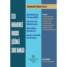 Filiz Kitabevi Akademik Çözüm Serisi: Ceza Muhakemesi Hukuku Çözümlü Soru Bankası
