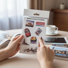 Telefon ve Tablet Için Yapışkanlı Stickere Istanbul Tema