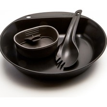 Özbience Modern Unisex Yemek Seti, Siyah/gri, Tek Beden, Dayanıklı ve Şık Tasarım