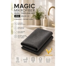 Visluna Magic 2’li Mikrofiber Bez 40X30 cm – Iz Bırakmaz, Süper Emici Temizlik Bezi