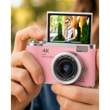 Pileli Store Profesyonel Çekim Için 48 Mp Kamera 18X Zoom Flip Ekran Dijital Kamera