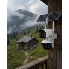 Fta Ticaret Güneş Enerjili Bahçe Kamerası 4g Sım Kartlı 9mp Akıllı Güvenlik Kamerası 2 Yı