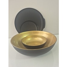 Özbience Şık Siyah-Gold 2'li Set, Zarif ve Modern Tasarım