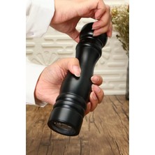 Özbience Mat Siyah Tuz ve Karabiber Değirmeni, 21 Cm, Büyük Boy, Pratik Kullanım