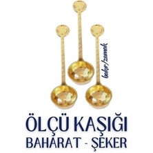 Pileli Store Turk 3 Lü Şeker ve Ölçü Kaşığı Vintage Design
