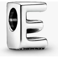 KFS E Harfi Charm 925 Ayar Gümüş