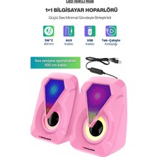 Krl Rgb Ambiyans Işıklı 2'li Bilgisayar /hoparlör