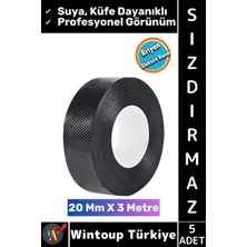 Wintoup #bant Yanmaz Su Geçirmez Ekstra Güçlü Yalıtım Kablo Bağlantı Kendinden Eriyen Kauçuk Yalıtım Bant 20 mm x 3 Metre 5 Adet