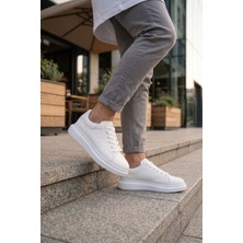 Faymaz Erkek Beyaz Ayakkabı Hafif, Poli Taban, Dikişli, Rahat Kullanım
