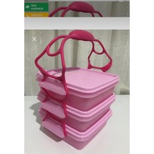 Özbience Renkli 3 Katlı Piknik Seti, Taşıma ve Saklama Kolaylığı Ile Keyifli Anlar