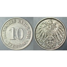 Banknoting Almanya Imparatorluğu 10 Pfennıg 1911 A= Berlin Darbı.