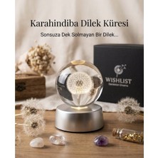 Allwin Karahindiba Dilek Küresi , Kristal Cam Küre , Hologram Cam Küre Doğum Günü ve Özel Günler Için Anlamlı Hediye