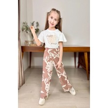 Koçak Kids Papatya Desen Bol Paça Pantolonlu Kız Çocuk Takım