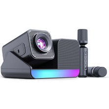 Sezy 3 Ü 1 Arada Ev Sineması & Karaoke Rgb Projeksiyon 2 Mikrofon + Bluetooth Hoparlör Entegre
