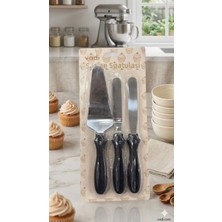 Kasımoğulları Concept Profesyonel Pasta Hazırlık Seti - Servis Spatulası ve 2 Adet Krema Sürme Spatulası