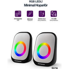 Krl 2’li Tak Çalıştır USB Bilgisayar Hoparlörü – Rgb, Güçlü Ses, Kompakt Tasarım, Telefona Bağlanabilir