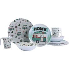 Özbience Şık ve Dayanıklı 16 Parça Melamin Tabak Seti, Modern ve Pratik Tasarım