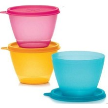 Özbience Renkli Buzdolabı Kapları 3'lü Set, 400 Ml, Dayanıklı ve Şık Tasarım