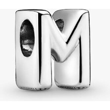 KFS M Harfi Charm 925 Ayar Gümüş