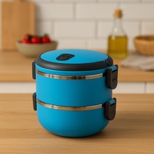Özbience Çift Katlı Paslanmaz Çelik Termoslu Yemek Kabı, Sızdırmaz Lunch Box