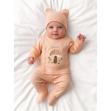 Panfilia %100 Pamuk 0-3 Ay Bebek Hastane Çıkışı 3'lü Set / Yenidoğan / Zıbın