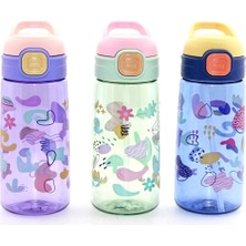 Özbience Renkli Pipetli 600 ml Suluk, Şık ve Hafif Seyahat Için Mükemmel