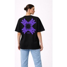 Camblys Unisex Amiri Yeni Sezon Desenli Ön Sırt Baskılı Oversize Kalın Kumaş Bol Kesim Pamuklu T-Shirt