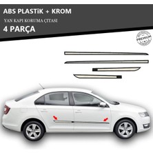 KromGaraj Skoda Rapid Yan Kapı Koruma Çıtası Plastik + Krom
