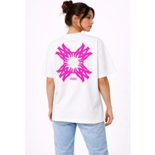 Camblys Unisex Amiri Yeni Sezon Desenli Ön Sırt Baskılı Oversize Kalın Kumaş Bol Kesim Pamuklu T-Shirt