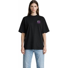 Camblys Unisex Kadın Erkek New Logo Ön Baskılı Oversize Kalın Kumaş Bol Kesim Pamuklu T-Shirt