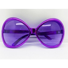 Savarga Yeşilçam Temalı Parti Gözlüğü Mor Renk 7X16 cm (4801)