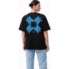 Camblys Unisex Amiri Yeni Sezon Desenli Ön Sırt Baskılı Oversize Kalın Kumaş Bol Kesim Pamuklu T-Shirt