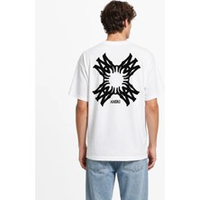 Camblys Unisex Amiri Yeni Sezon Desenli Ön Sırt Baskılı Oversize Kalın Kumaş Bol Kesim Pamuklu T-Shirt
